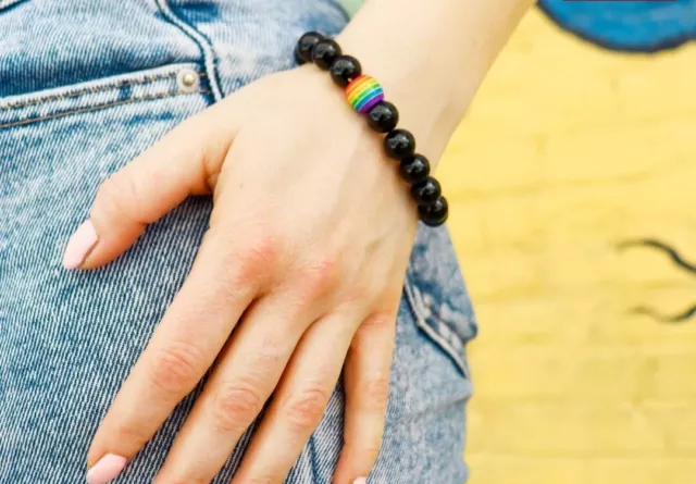 Brazalete, Pulsera Arco Iris Bandera del Orgullo Gay/Pulsera Arco Iris. 3