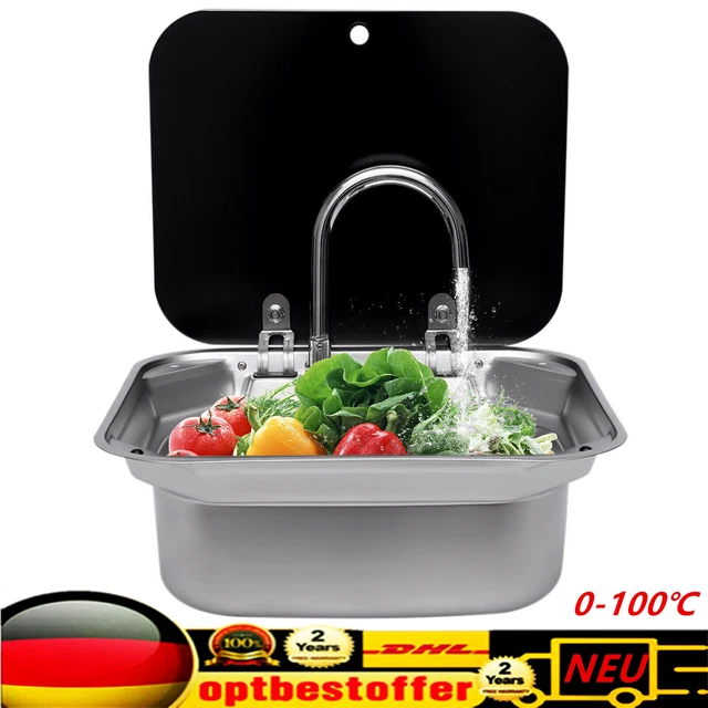 Wohnmobil Spülbecken Waschbecken Set RV Camping Spüle Bausatz mit Wasserhahn