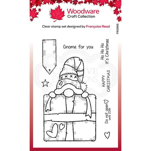 Creative Expressions Gnome Gift Clear Stamp Set Birthday Christmas Card Making