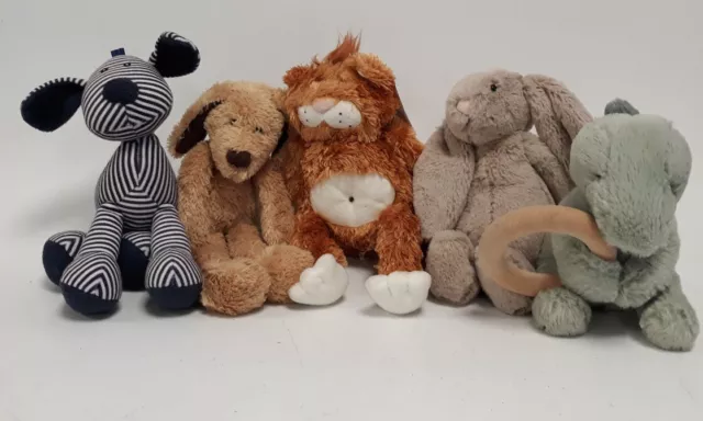 Bundle x5 Jellycat Rabbit Dog Cat Dino Soft Toys Collectible Genuine Plush #150