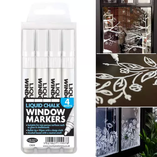 White Liquid Chalk Pens Marker For Glass Windows Chalkboard Blackboard Markers