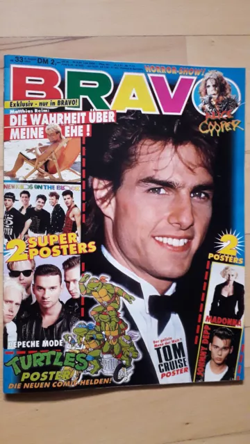 BRAVO Nr.33 vom 9.8.1990 mit Riesenposter Depeche Mode, New Kids on the Block