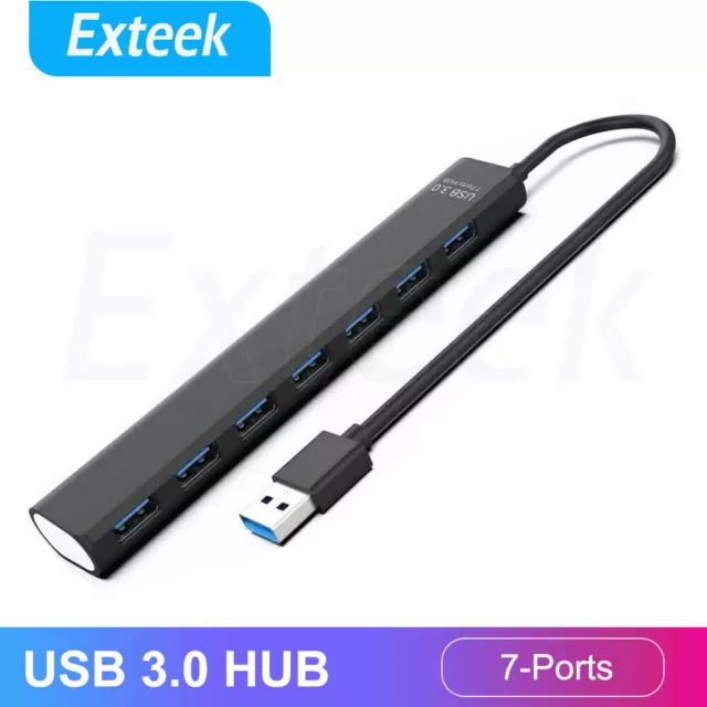 Multi USB 3.0 Hub 7-Port High Speed 5Gbps Slim Compact Expansion Smart Splitter