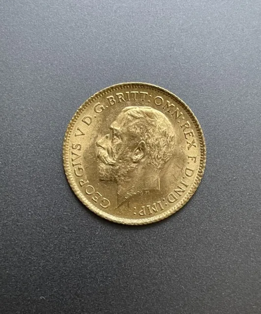 1915 S Gold Half Sovereign - King George V 2