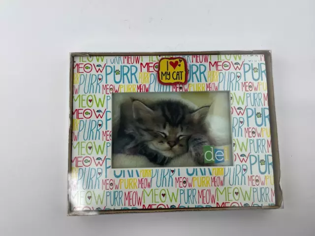 I Love My Cat Picture Frame 9x7" Holds 6x4" Photo - Meow Purr - Dennis East Intl