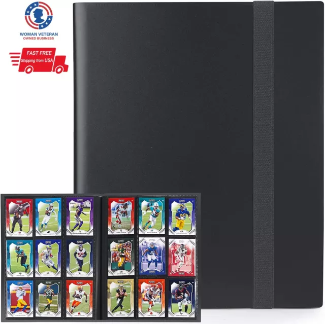 360 Card Pocket Binder with Elastic 9 Pocket Trading Cards Elastic Album Folder