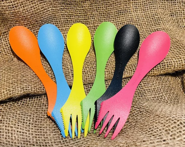 6 X LIGHT MY FIRE SPORK ORIGINAL – quality swedish camping cutlery kfs