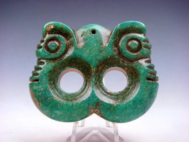 Old Nephrite Jade Stone Carved HongShan Culture Double Piggy Dragons #11182102
