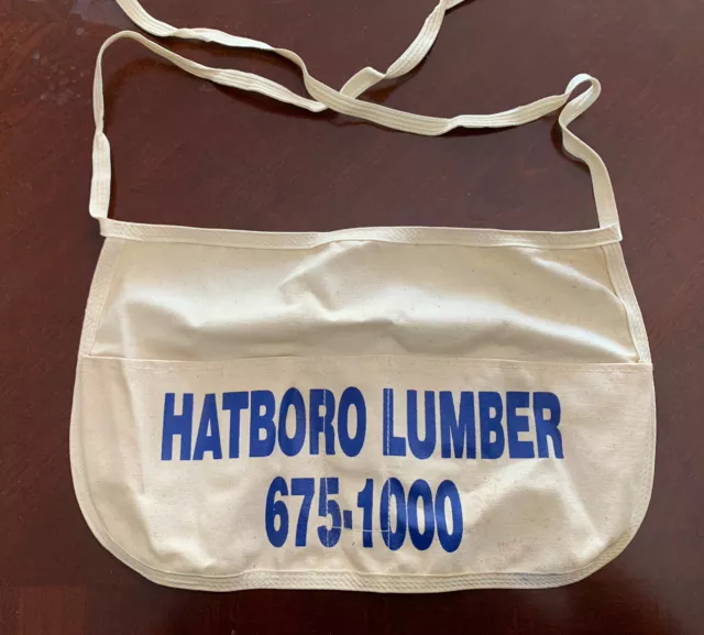 Hatboro Lumber Co PA Vintage  Advertising Nail Apron Carpenter