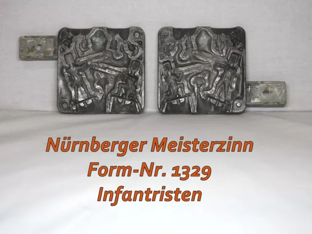 Nr.1329 - Nürnberger Meisterzinn, infantristen - Zinngießform, Zinngießen, Figur