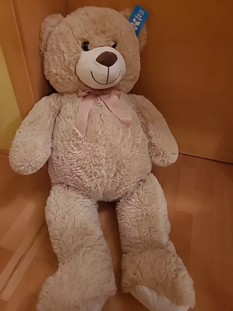 XXL weicher Teddybär Bär 1m groß in Hellbraun Kuscheltier Teddy Kuschelbär