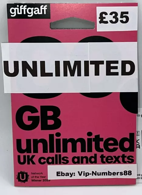 NEW UNLIMITED DATA GiffGaff UK Sim Card with £5 FREE* gifgaf Pay As You Go 4G 5G 2