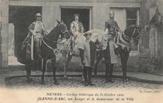 NEVERS Cortège Historique du 31 Octobre 1909 jeanne d' arc, son écuyer