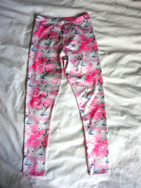 MATALAN GIRLS PINK & White Flying Unicorn Leggings. Age 12 years. £3.99 -  PicClick UK