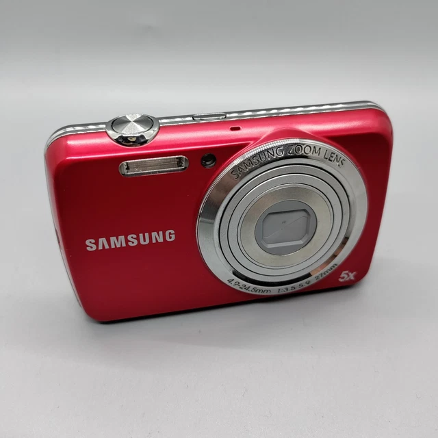 Samsung PL20 14.2MP Compact Digital Camera Red Tested