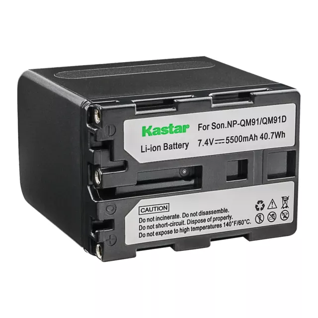 Kastar Battery AC Wall Charger for Sony NP-QM91D & Sony DCR-DVD200 DCR-DVD201 2