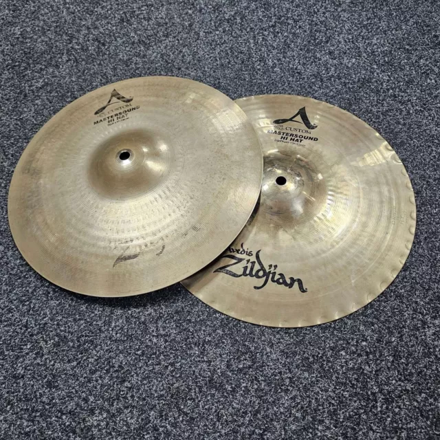 Hi-hat Cymbals 13" Zildjian A Custom Mastersound USED! RKACZ280324