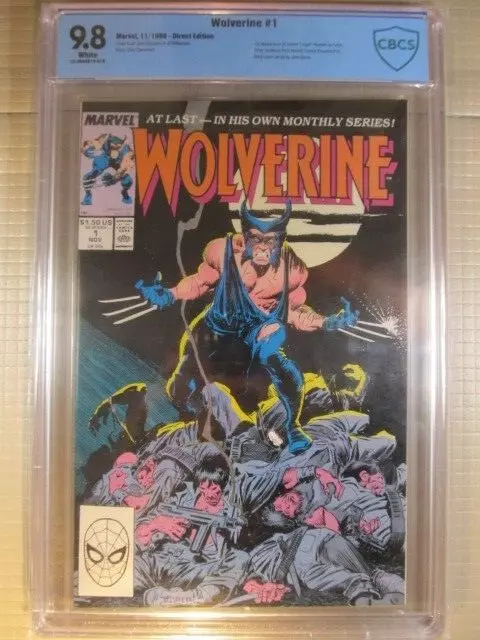 Wolverine #1 CBCS 9.8 -1st Wolverine as Patch- Marvel 1988- Direct Edition