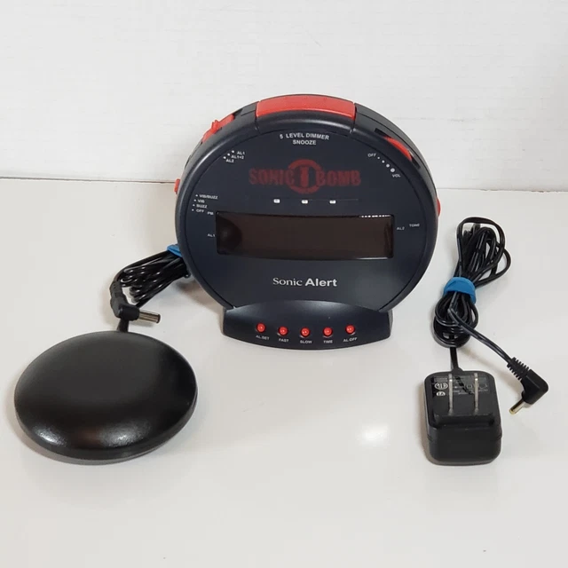 SONIC BOMB SONIC Alert SBB500SSV3 Alarm Clock w/ Bed Shaker & AC