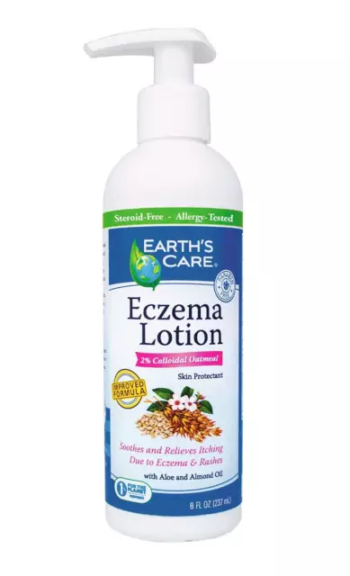Earth's Care Eczema Lotion, Steroid, Dye & Fragrance Free, Allergy-Tested (8 FL