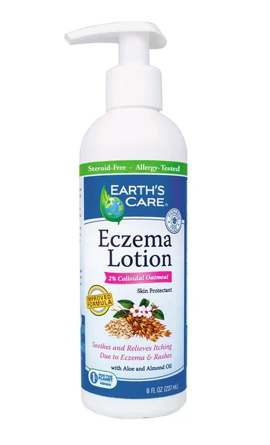 Earth's Care Eczema Lotion, Steroid, Dye & Fragrance Free, Allergy-Tested (8 FL