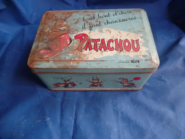 PATACHOU - scatola metallica d'epoca calzature per bambini