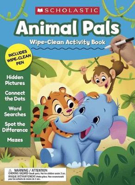 Animal Pals Wipe-Clean Activity Book by Scholastic Teaching Resources (English)