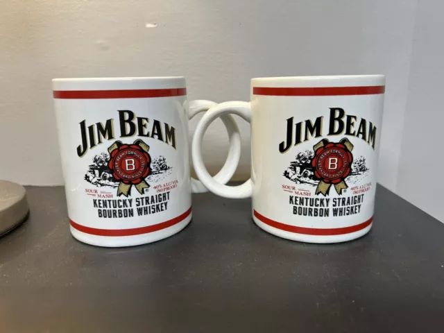2 JIM BEAM Kentucky Straight Bourbon Whiskey Coffee Mugs $10.00 - PicClick