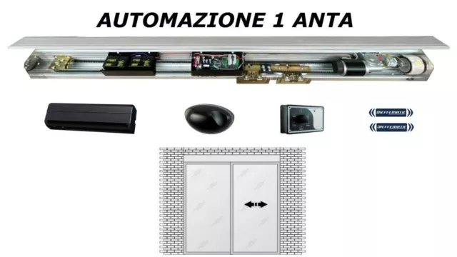 Port Automatic Sliding 1 Panel complete with Accessories Theshold Automatic 24V