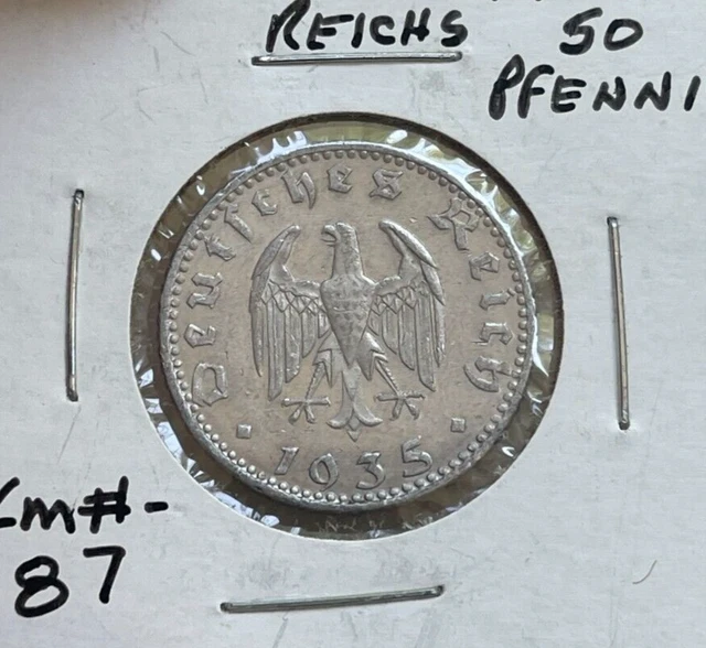 1935 J Germany 50 Reichspfennig  bg