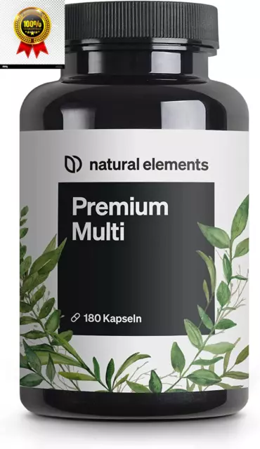 Premium Multivitamin-Komplex: 180 Kapseln, hochdosiert – Made in Germany