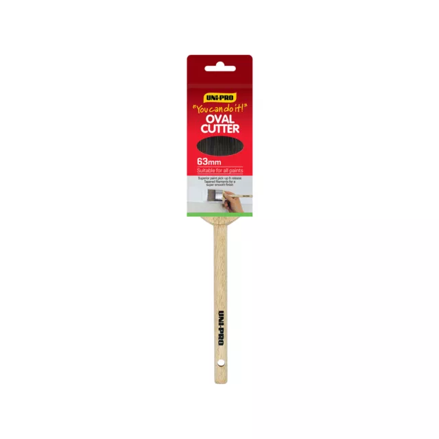 UNi-PRO 63mm Oval Sash Cutter Paint Brush