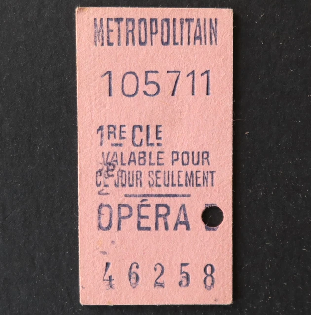 Collection - ancien ticket RATP Métro 2è classe tarif réduit - lettre Y - Collection