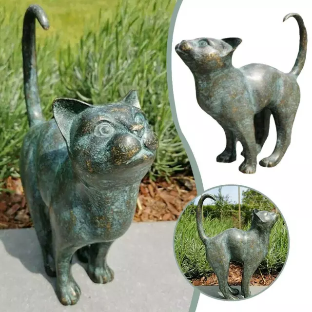 Beautiful Cat Statue Home Garden Decor Ornament Outdoor-Sculpture Yard