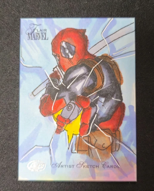 Carte à Collectionner Croquis Deadpool - Dessin Original Par George Vega - Excellent