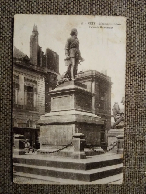 Cpa Metz Monument Fabert