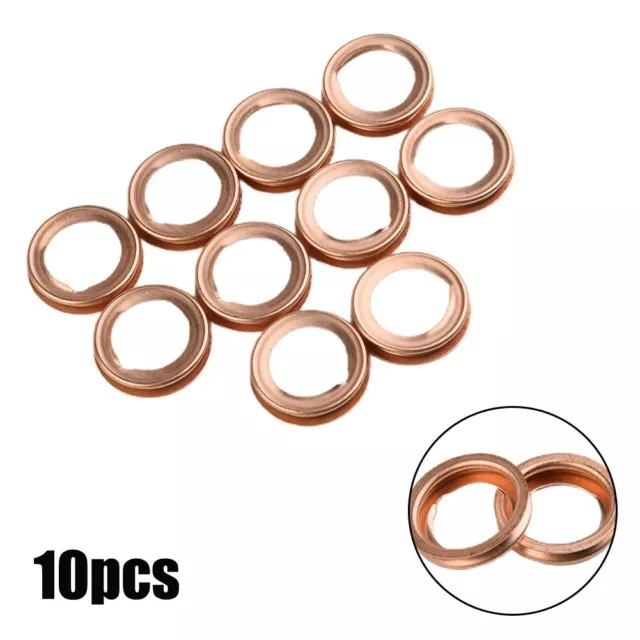 Durable 10 Pack Oil Drain Plug Crush Washers for Nissan and For Infiniti Models