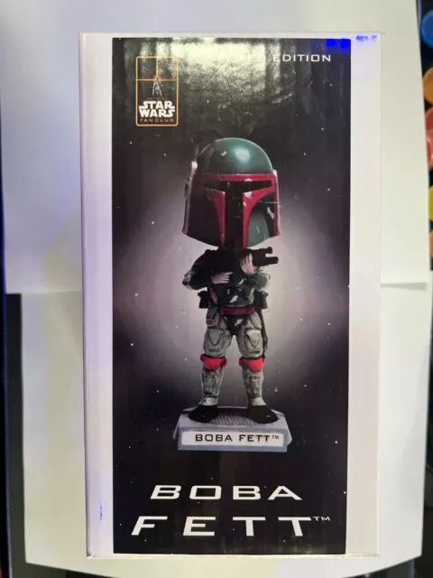 New 2002 Star Wars Fan Club Limited Edition Boba Fett Bobblehead