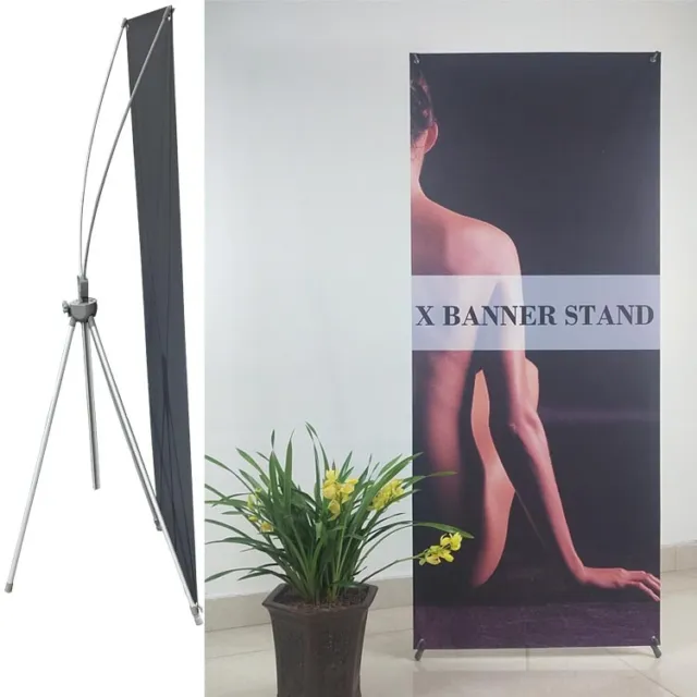 Adjustable Premium X Banner Stand 24"x63" to 30"x72" with Carrying Bag