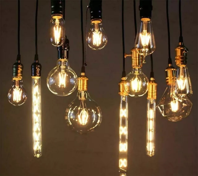 E27 LED Glühbirne Edison 4W/8W Vintage dimmbare Retro Traditional Filament Globe