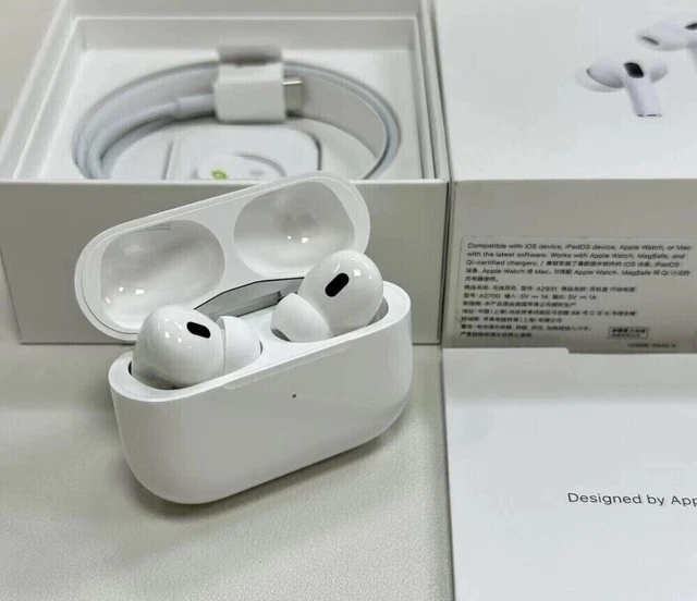2024 APPLE AIRPODS Pro 2nd Gen MagSafe Charging Case White, Noise
