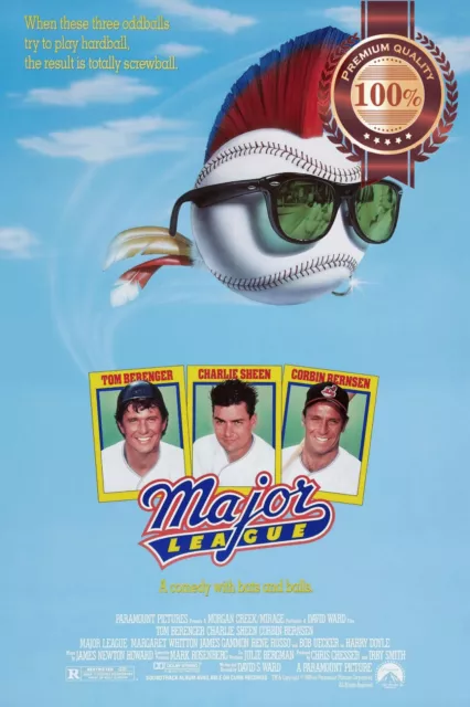 MAJOR LEAGUE 1989 80s COMEDY ORIGINAL CINEMA FILM MOVIE PRINT PREMIUM POSTER