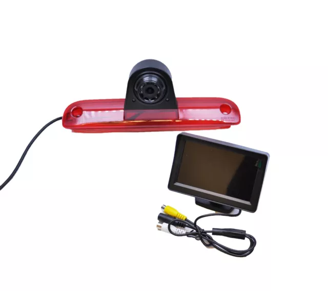 Wireless Fiat Ducato 06 -15 Rear Reversing Camera Brake Light +4.3" Monitor Kit