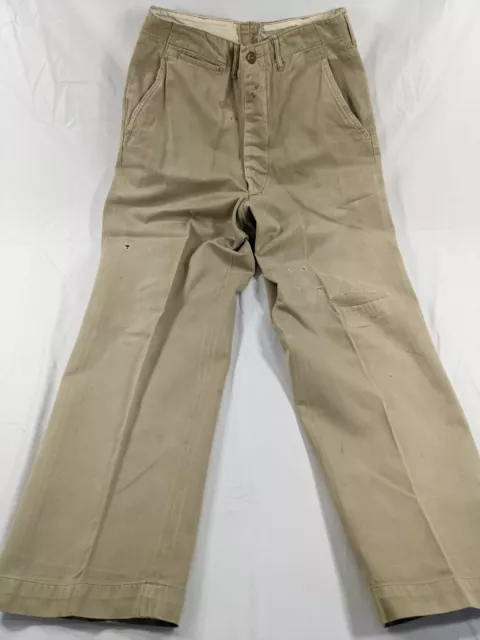 POST-KOREA US ARMY Button Fly Khaki Pants/Trousers Chinos Mens Size ...