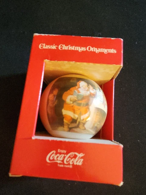 Coca Cola Classic Christmas Ornament Santa  At The Fire Place  Dear Santa