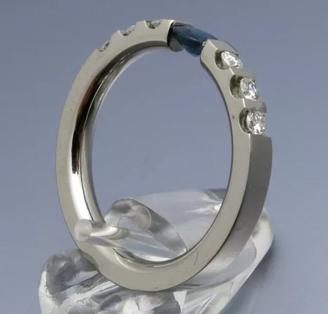 Reif-Design - Feiner 0,75 Carat Safir Brillant Spannring - Unikat 2