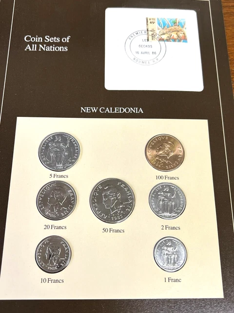 NEW CALEDONIA "Coins Sets of All Nations" 7-Coin UNC Type Set