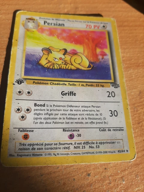 CARTE POKEMON PERSIAN jungle wizards 1995 96 98 EUR 1,00 - PicClick FR