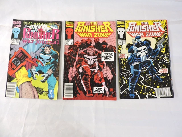 Marvel Comics The Punisher War Zone & War Journal Lot Vol 1 No 8, 10, & 46