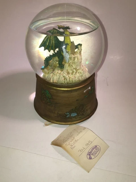 The San Francisco Music Box Co. 1995 Marjorie Sarnat Dragon Snowglobe for parts